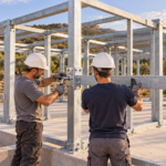 Ventajas de una casa industrializada frente a otros métodos de construcción 2 Montaje de estructura de acero atornillada 4