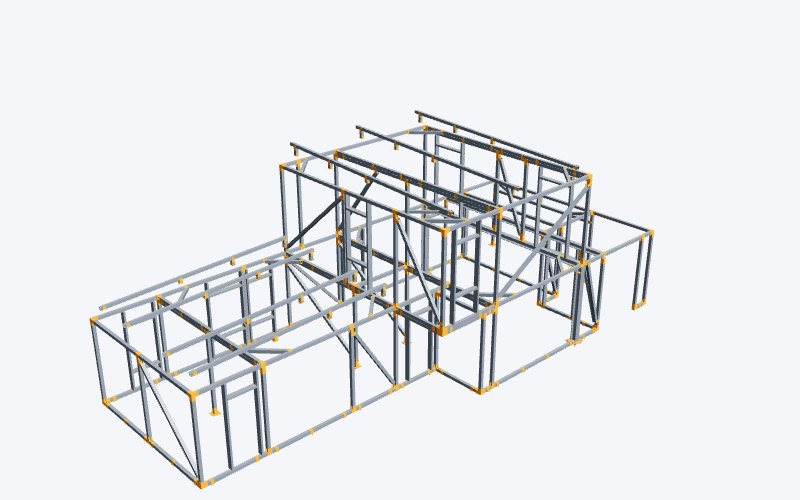 Casa 3d casa dos plantas cambrils estructura