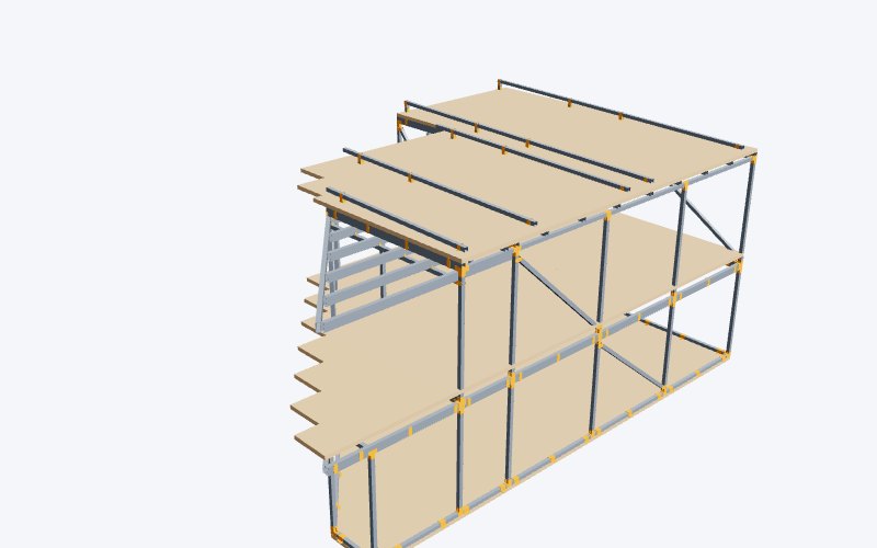 Casa 3d casa dos plantas la roca del valles estructura