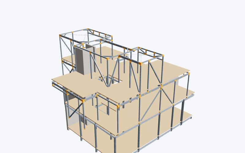 Casa 3d casa tres plantas sitges estructura