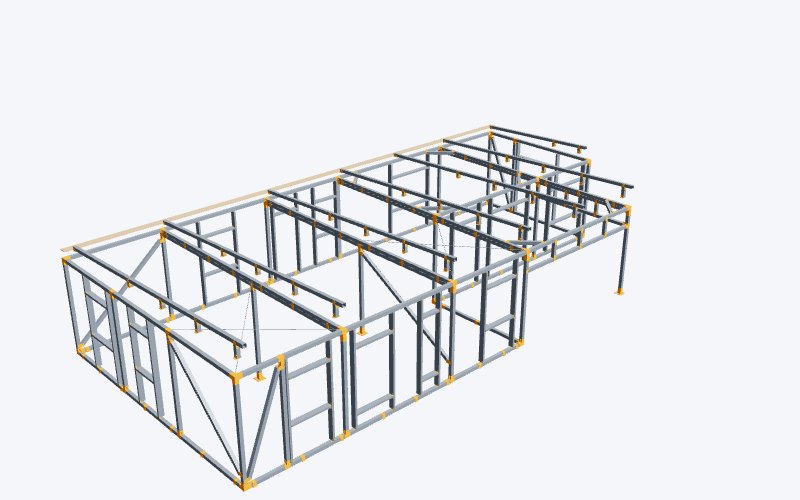 Casa 3d casa una planta sant antoni de vilamajor estructura