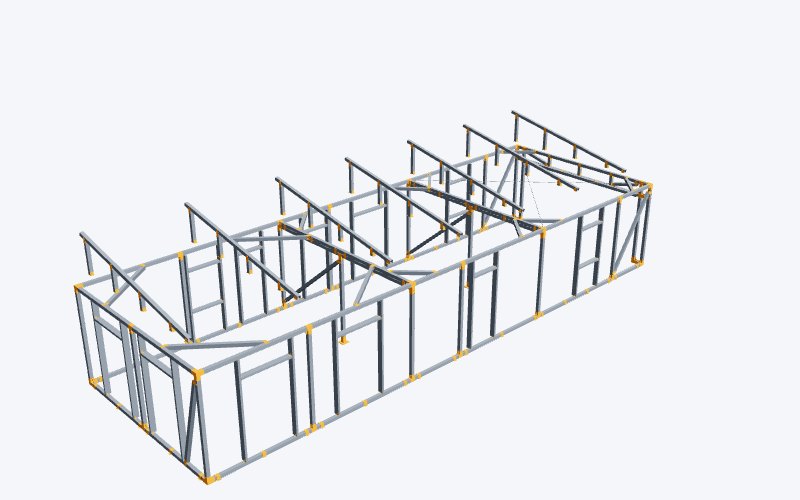 Casa 3d casa una planta torreserona estructura