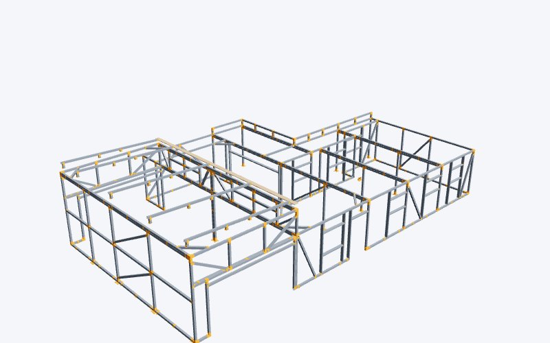 Casa 3d vivienda unifamiliar almenar estructura