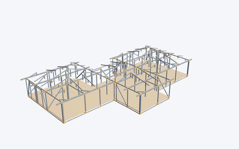 Casa 3d vivienda unifamiliar el brull estructura